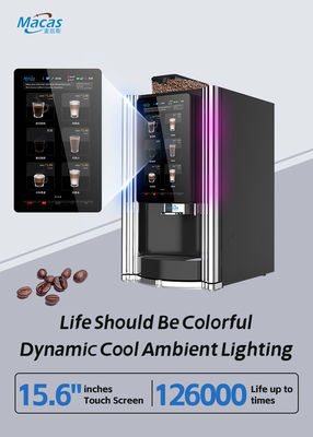 商用コーヒー販売機 220V/50-60Hz 57Kg 15.6インチタッチスクリーン MOQ 2ユニット IOTサポート